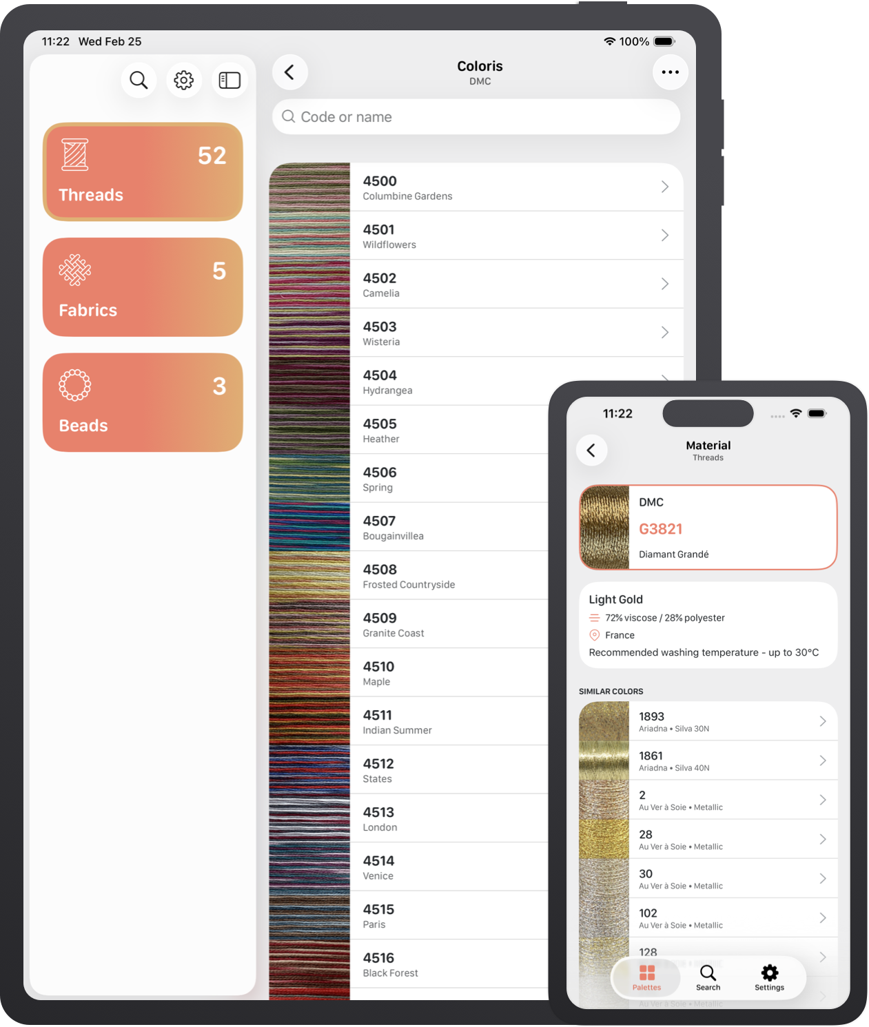 Needleply app screen